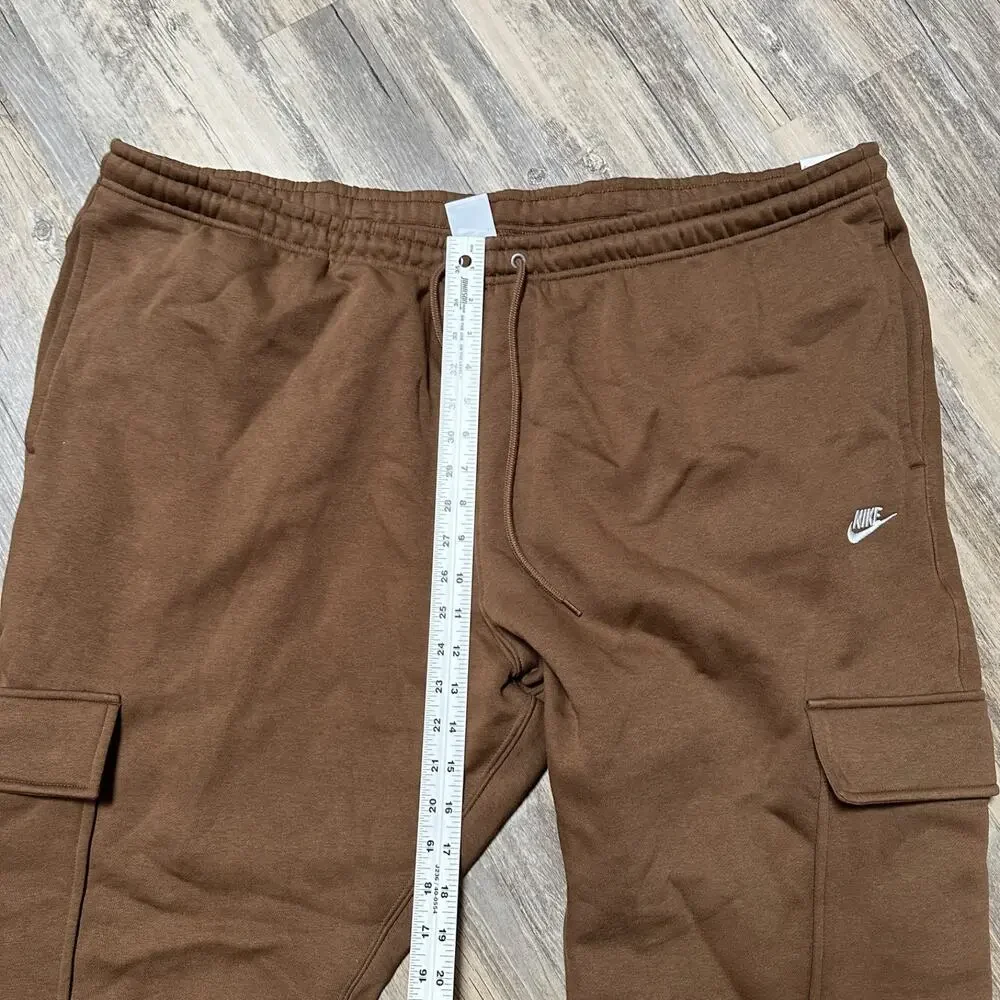Nike Cargo Fleece Men’s Jogger Sweatpants Size 4XL Brown FN3805-235 NWT